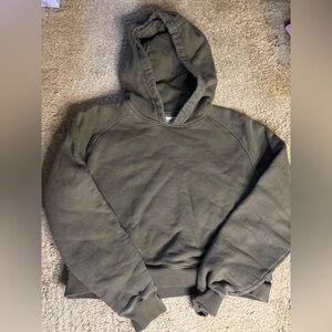 Preloved Olive Green Cropped Hoodie for kids